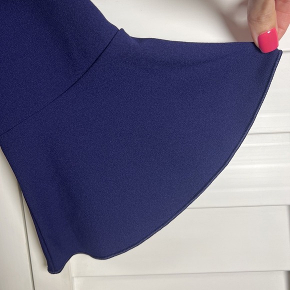 Banana Republic Bell Sleeve Stretch Sheath Dress Size 12 Deep Purple NWT - Picture 4 of 7